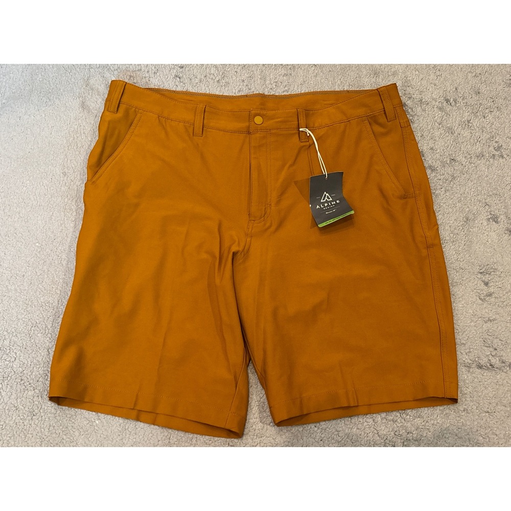 Alpine Design Mens 42 Bronzed Topaz Orange Performance Hiking Shorts NWT